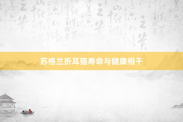 苏格兰折耳猫寿命与健康相干